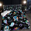 Halloween Bedding Set Colorful Funny Ghosts Print Cozy Duvet Cover Set King Queen Twin Single Size Birthday Gift Bedroom Decor