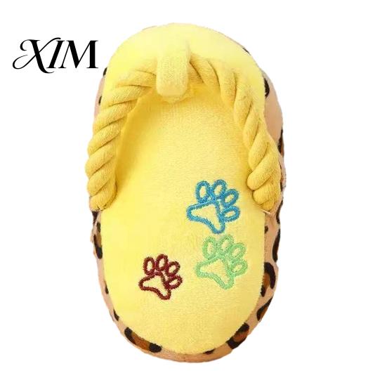 Puppy Teething Toys Slipper Dog Toys, Squeaky Crinkle Plush Toy for Small Medium Teeth Cleaning Dogs Dogs, Cute Shape Interactive Chew Boredom Relief