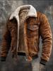 Men's Multi-Pocket Retro Fleece-Lined Outdoor Jacket