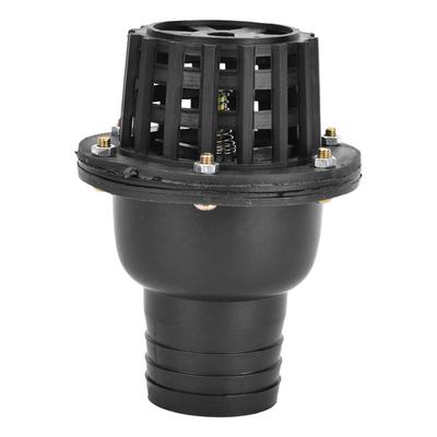 Valvola di fondo per pompa dell'acqua PVC nero bassa pressione valvola di ritegno piatta per macchina per fluidi(2 pollici)