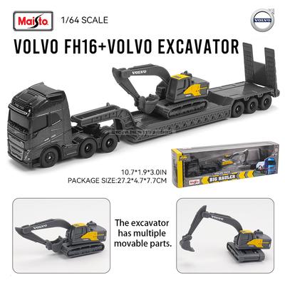 Maisto 1:64 SCANIA 770 S Volvo Heftruck Transportvoertuig Graafmachine die-cast precisie modelauto Modelcollectie cadeau