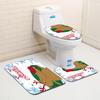 Christmas Bathroom Floor Mat Toilet Three-Piece Set