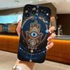 Evil Eye Universe Pattern Matte Black Phone Case Suitable for iPhone 17 16 15 14 13 12 11 Pro Max Plus Anti Drop and Anti Shock