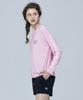 Leijibi [Set] Lettering Loose Fit Long Sleeve Rash Guard + Swim Shorts Set W Pink