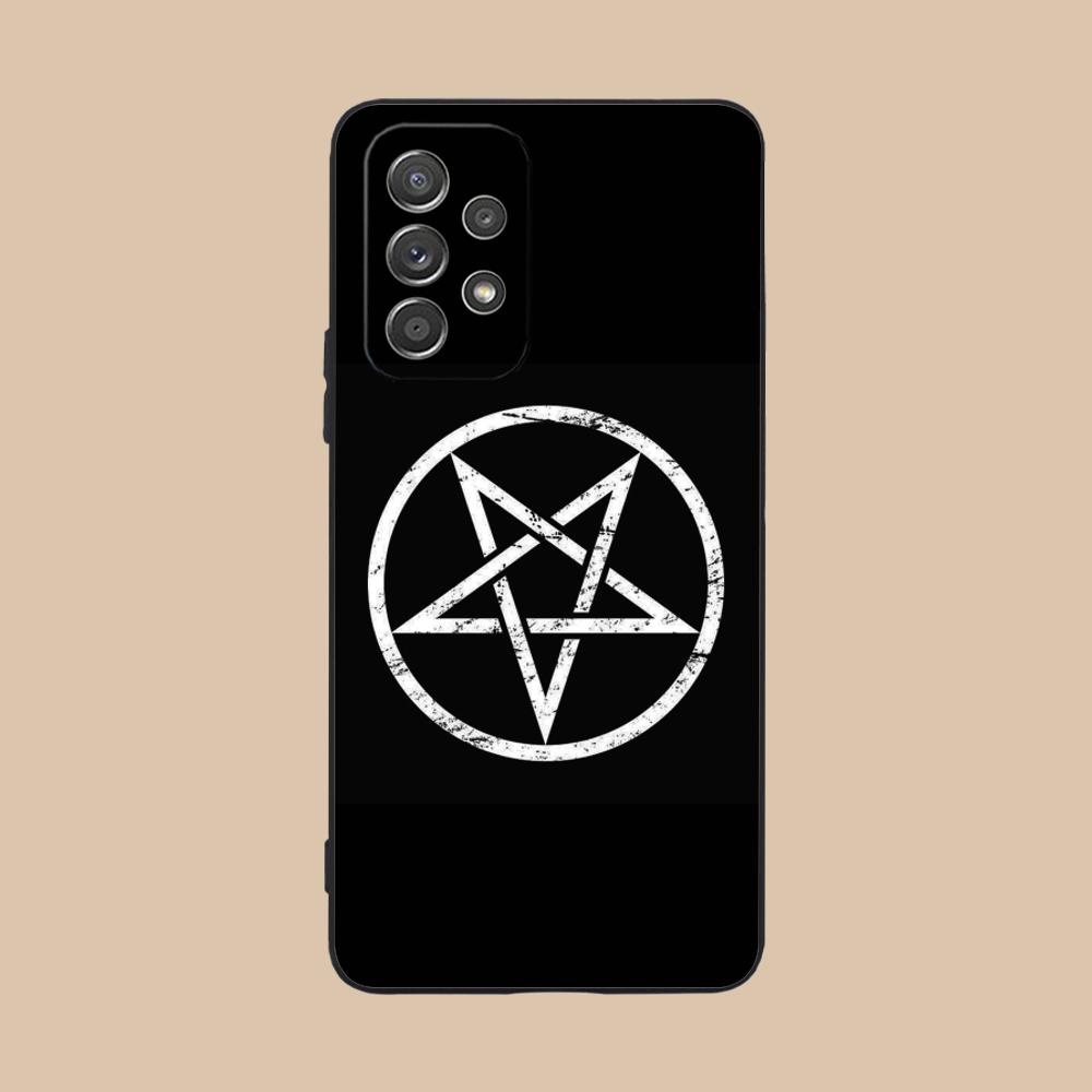 Aesthetic Pentagram Phone Case for Samsung Galaxy A56 55 54 53 52 51 36 35 34 23 16 15 5G Soft TPU Shockproof Cover