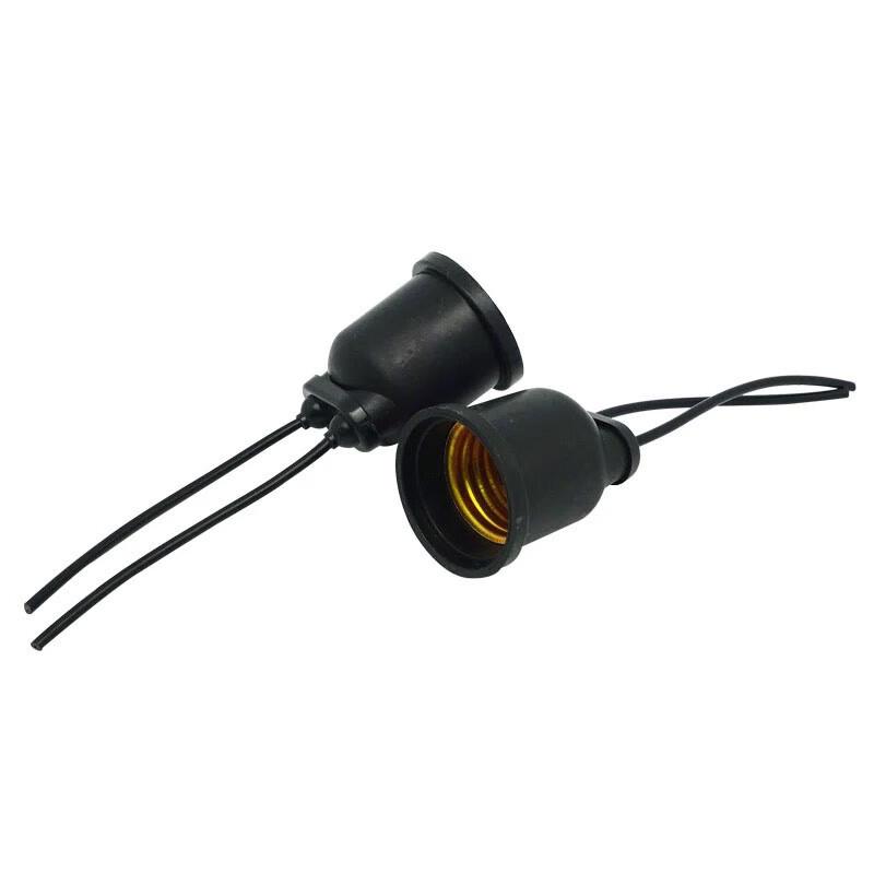 Waterproof E27 Plastic Lamp Holder with Wire