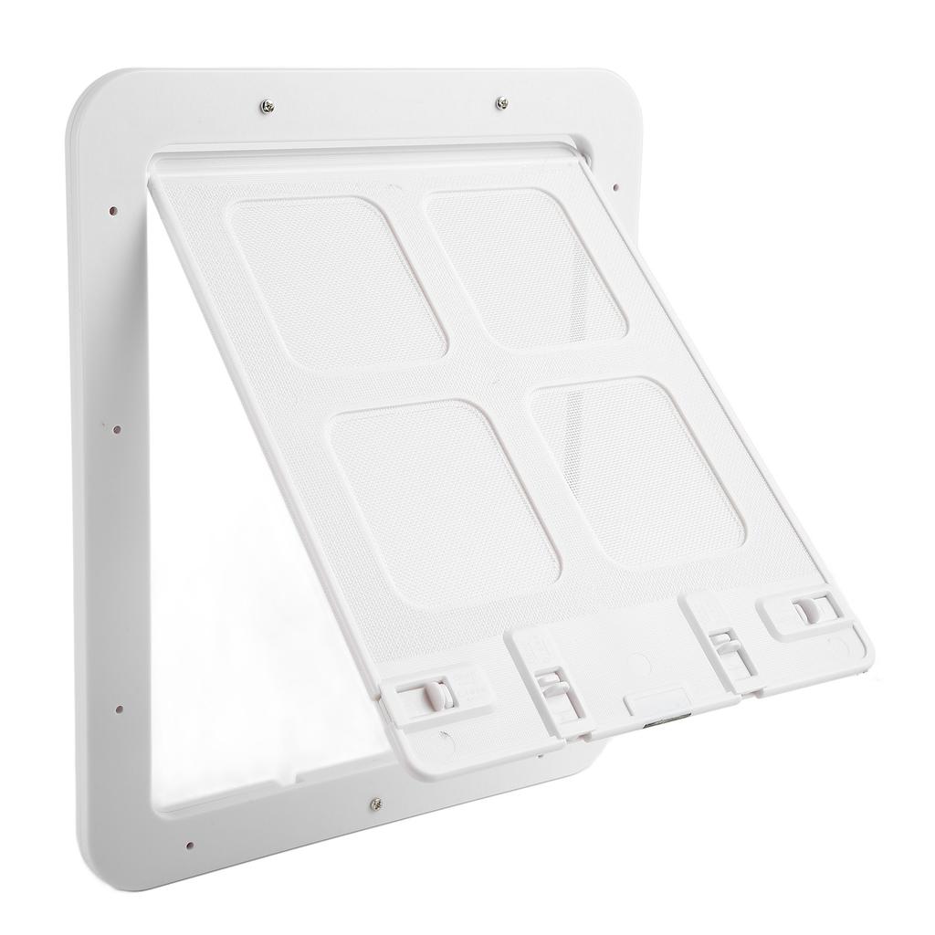 Haustier-Fliegengittertür Atmungsaktiv Geräuschlos Mückenschutz Gratfreier Kunststoff Katzenklappentür Weiß S