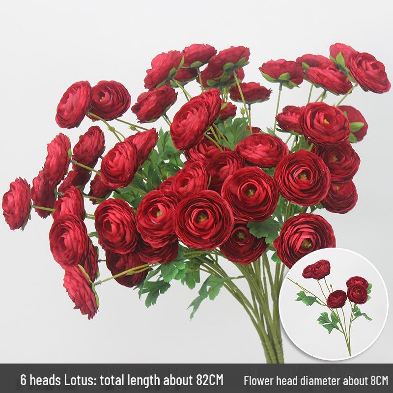 Wine Red Artificial Floral Bouquet - Chinese Wedding & Engagement Ceiling Decoration