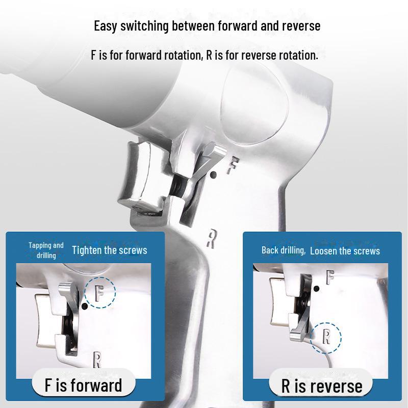 Industrial Grade Pneumatic Air Drill with Speed Regulation, 3/8" Chuck for Wall Drilling and Woodworking.