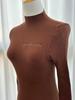 Women's White Knit Sweater: Half High Neck, Versatile Inner Wear for Autumn/Winter 2025
