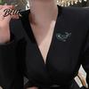 Versatile Brooch Pin Women Sparkling Rhinestones Imitation Pearls Decor Whale