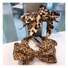 Vintage Leopard Print Headband With Big Bowknot Center for Women's Party Hair Accessory Fashionable Present Headwear