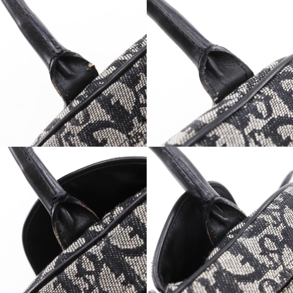 Dior Double saddle bag Handbag Trotter Navy blue canvas Women Used