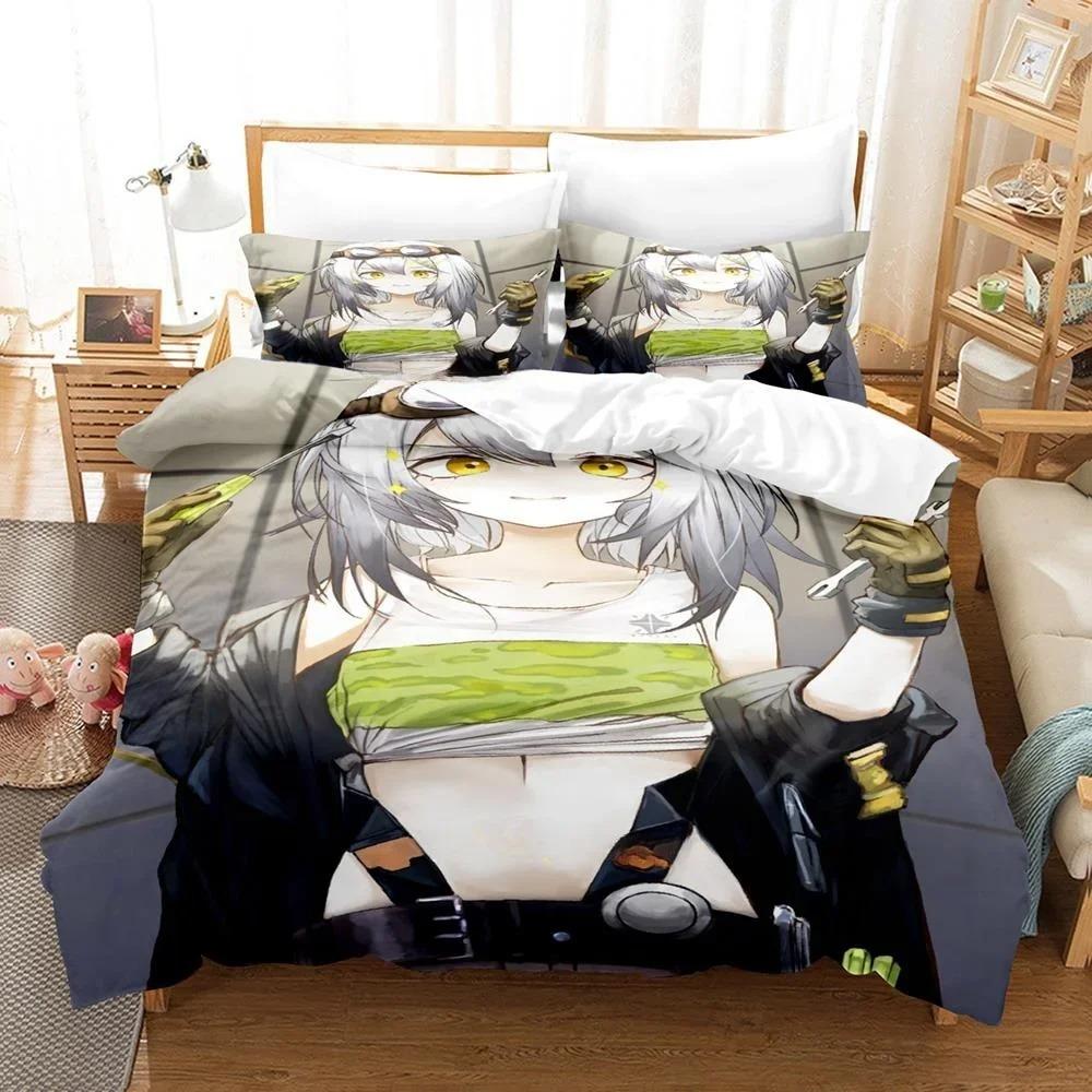 3D Printed Anime Kawaii Girls' Frontline Bedding Set Single Twin Full Queen King Size Bed Set Adult Kid Bedroom Duvet Cover Sets