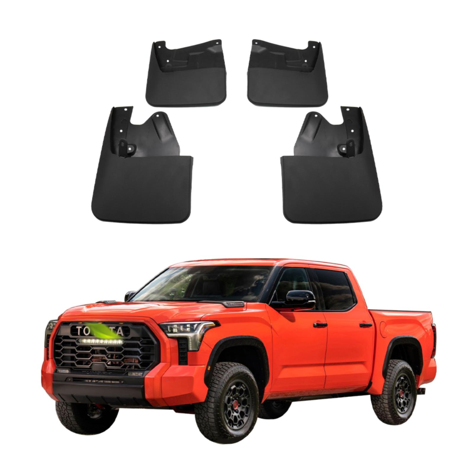 

4PCS Car Mud flaps Splash Guards Mudguards Car Mud Flaps Compatible with Toyota TUNDRA 2022 2023 2024 FT-75 чорний