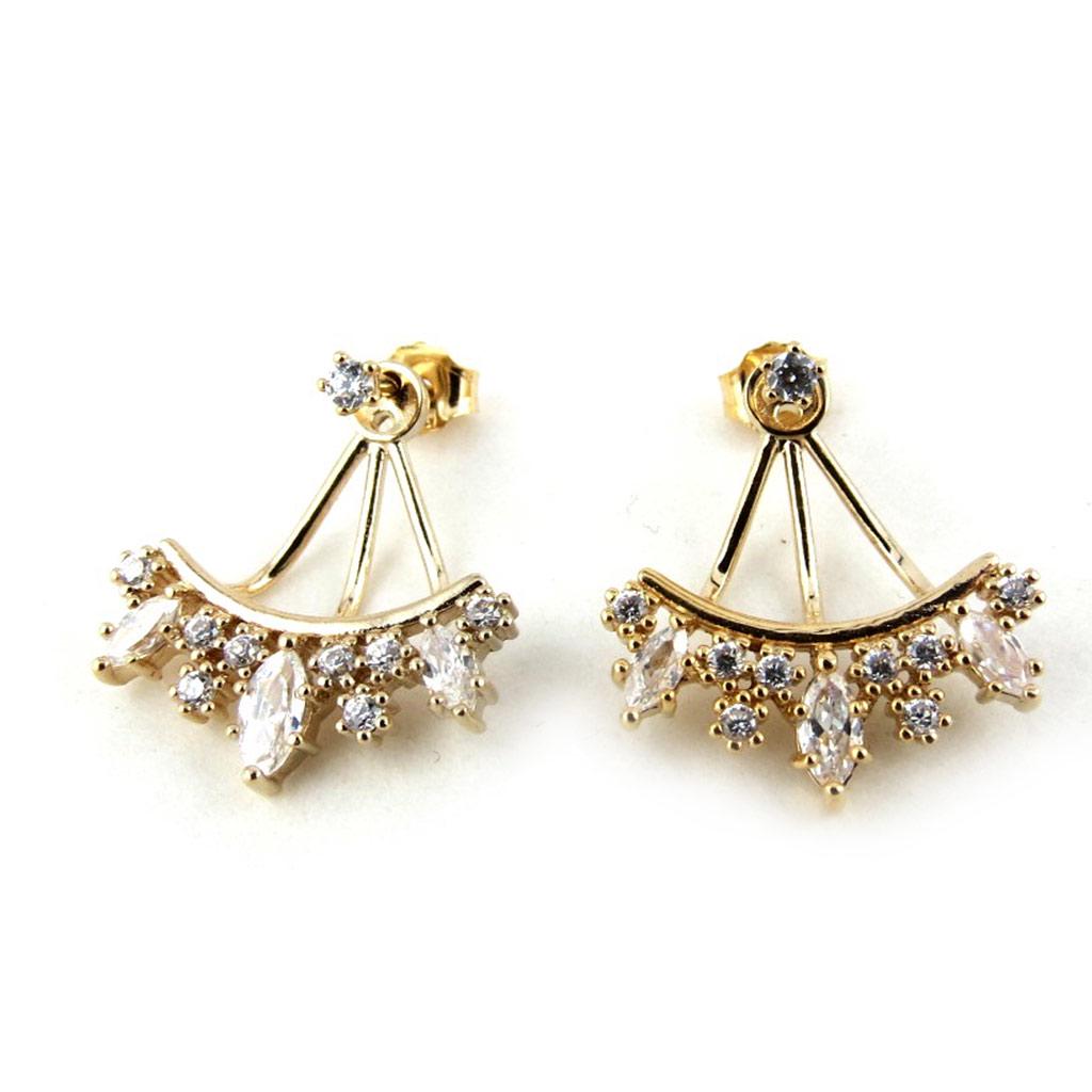 Les Trésors De Lily [N0012] - White Gold-plated 'Sissi' Earlobes