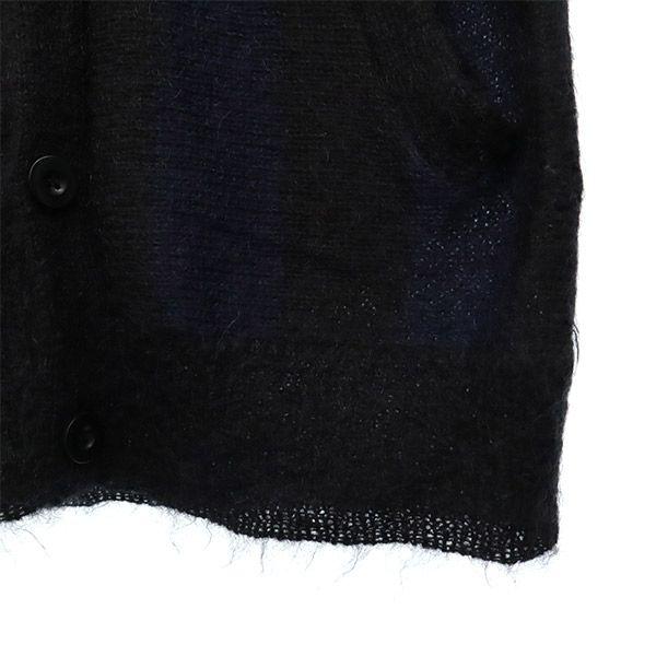 J.SABATINO Stripe Long Sleeve Knit Cardigan 1 Black X Navy Men's Used