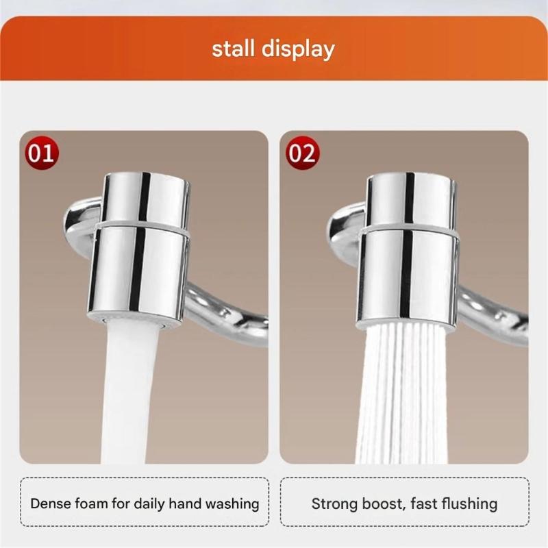 Strong Rotate Faucet Extension Arm with 360 Degree Rotate Easy Installation Adjustable Faucet Adapters for Home Use