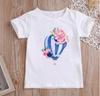 Flower Ice Cream Print New Kids Graphic T Shirts Toddler Girl Clothes White Casual Short Sleeve Tshirt Summer Polyester Fabric