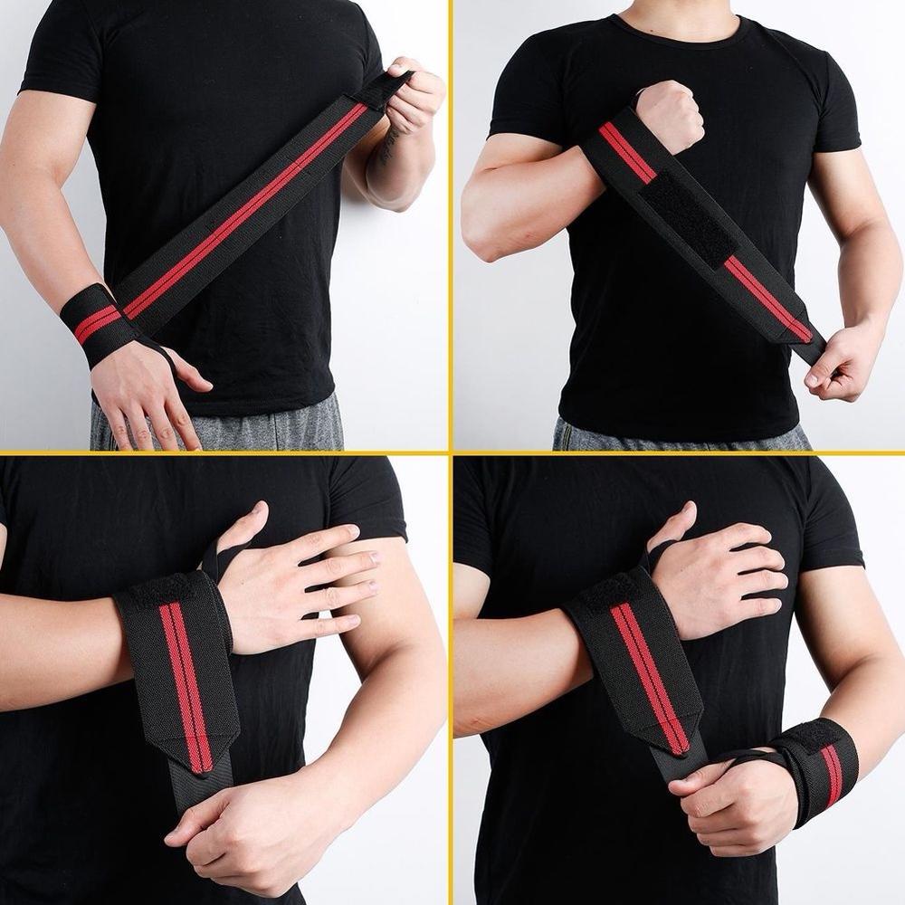 Adjustable Wristband Elastic Wrist Wraps Straps Bandages for Powerlifting Breathable Wrist Support