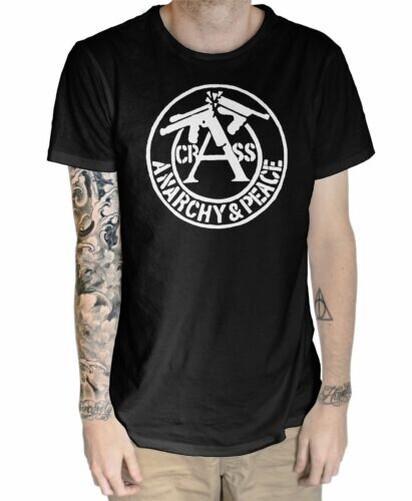 Crass Anarchy & Peace T Shirt - Punk Hardcore Anarchist Symbol 2XL