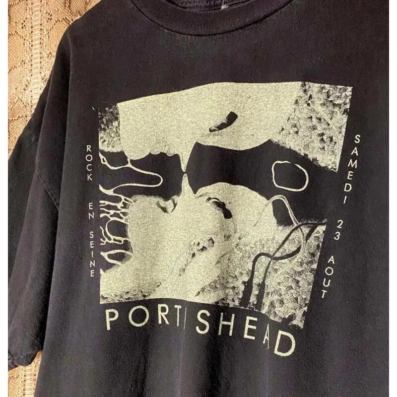 Vintage Portishead Shirt Black Graphic Short Sleeve Unisex Tshirt Reprint Unisex T-Shirt S