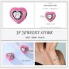 copper Charm Compatible With Bracelets Do It Yourself Jewellery Making Pink Zircon Authentic Red Blue Charm Bead Charms Ideal For Women Wedding Birthd
