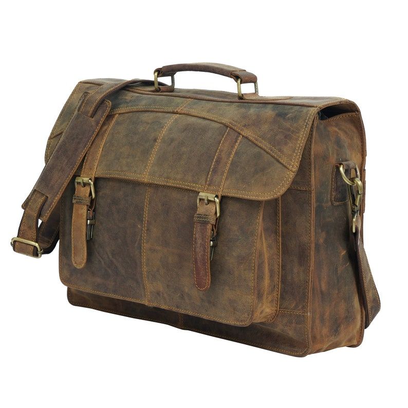 Personalizovaná aktovka z pravé buvolí kůže Laptop Messenger Taška Počítačová brašna Ručně vyráběné tašky pro muže taška přes rameno taška do školy Velká