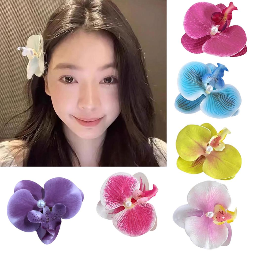 Elegant Flower Hair Clip Unique Hair Barrettes Large Flower Acrylic Hair Clip Chic Hairpin for Weddings and Parties
