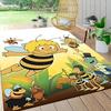 1Pc Bee Garden Carpet Rug Customizable Soft Washable Antislip Home Living Room Sofa Mats Personalized Rug 09173