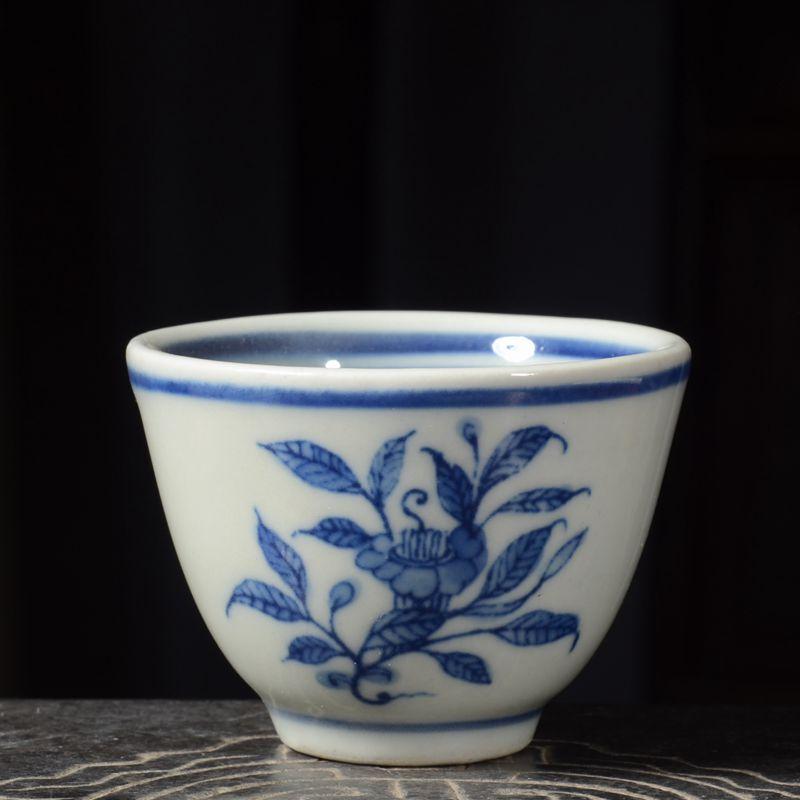 Jingdezhen Blue And White Porcelain Antique Hand-painted Ceramic Kung Fu Tea Cup Small Tea Cup