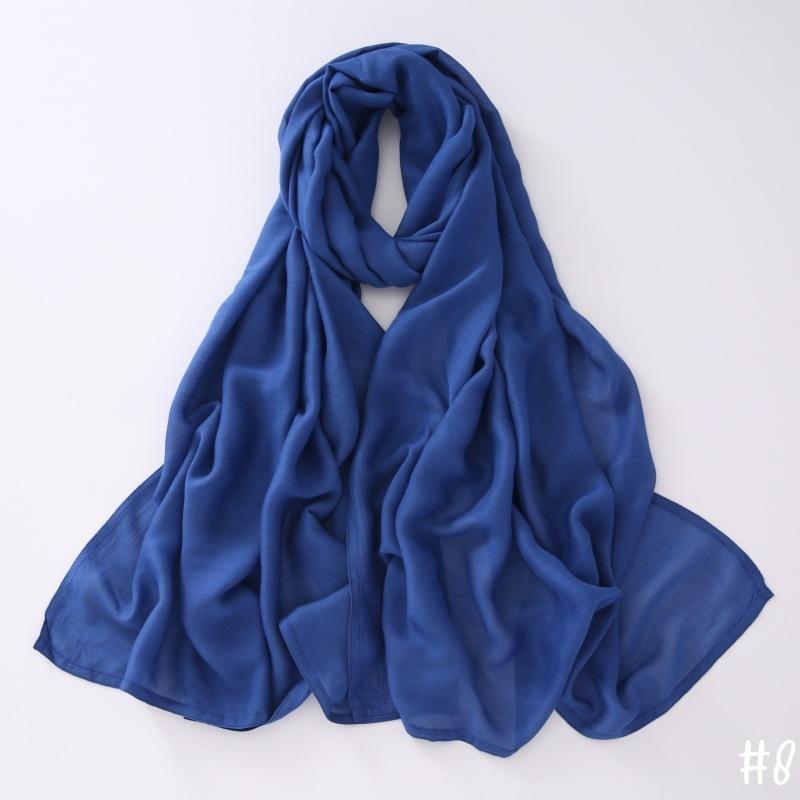New Thin Modal Scarf For Women Girls Solid Scarves Soft Wide Brim Cotton Breathable Pashmina Shawl Foulard Winter Wrap Shawls