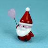 Four Cart Cute Handmade Glass Heart Santa