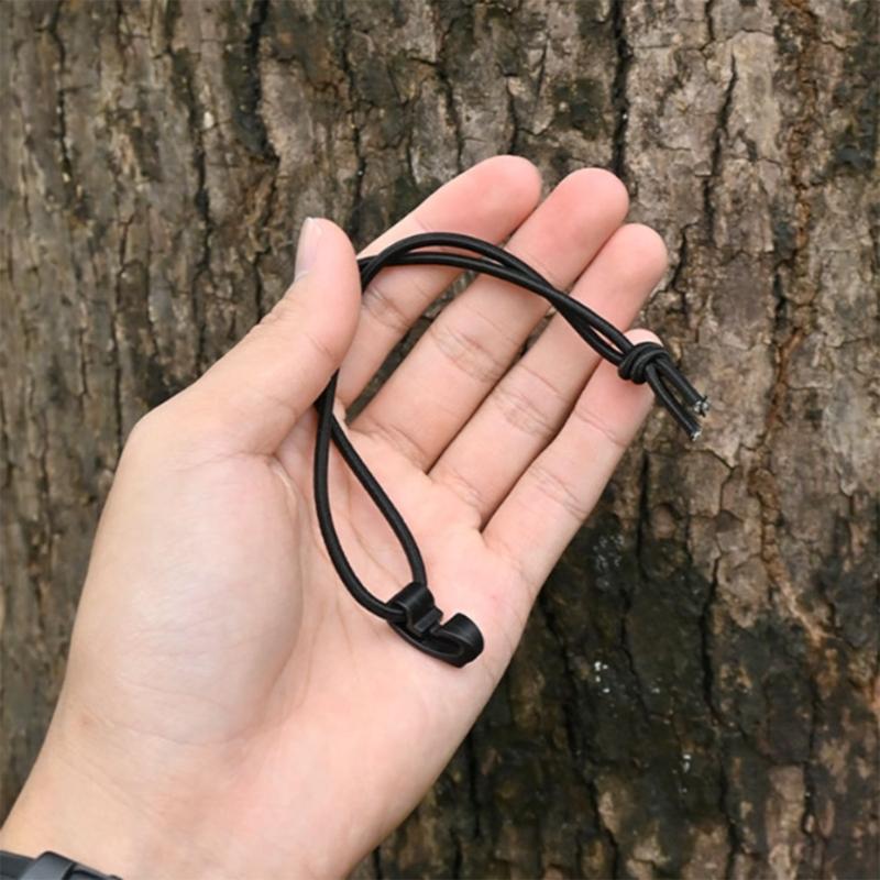 Versatiles Cord Fastening Clip Regulable Length Quickly Release Mechanism for Camping Gear Arrangement