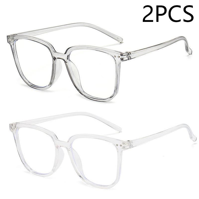 Anti-blue Light Glasses for Women with Regular Eyeglass Frame Finished Retro Flat Light Frame