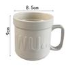 Simple Letters Cup PP Line Handle Cup Milk Coffee Plastic Water Cup Travel Funny Mug Kids Children Christmas Party Gift Cup 1pc