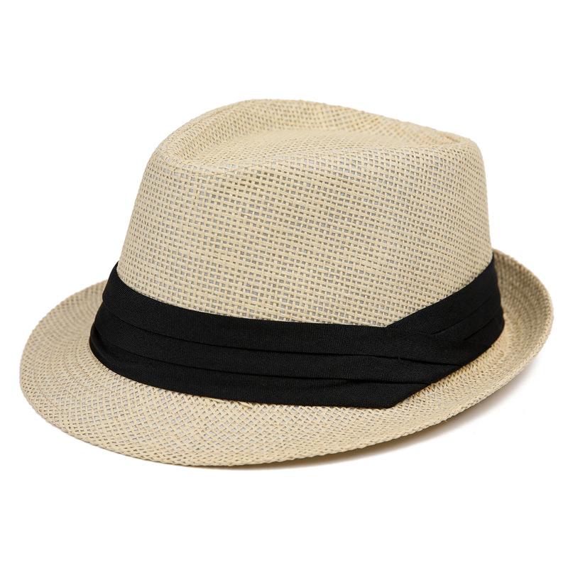 Sun visor summer out travel men straw hat top hat jazz beach hat