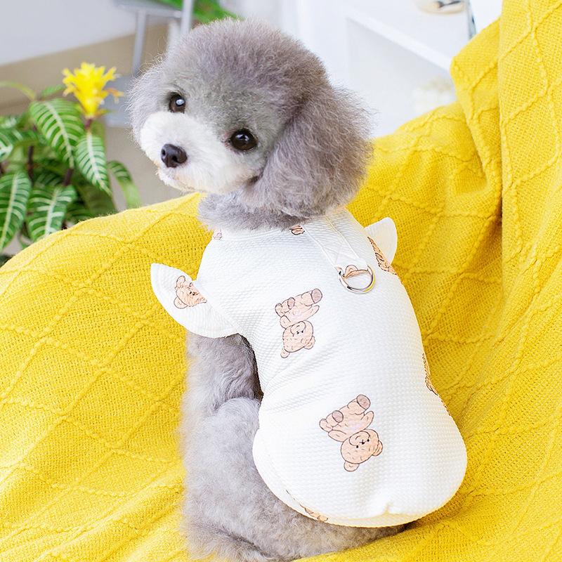 Pet Cat Dog Clothes Small Puppy Vest with Traction Ring Spring Autumn Summer Thin