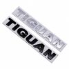 Pegatina de Coche 3D Metal Cromado Plata Negro Maletero Trasero Carrocería Guardabarros Letras TIGUAN Etiquetado Emblema Insignia Logo
