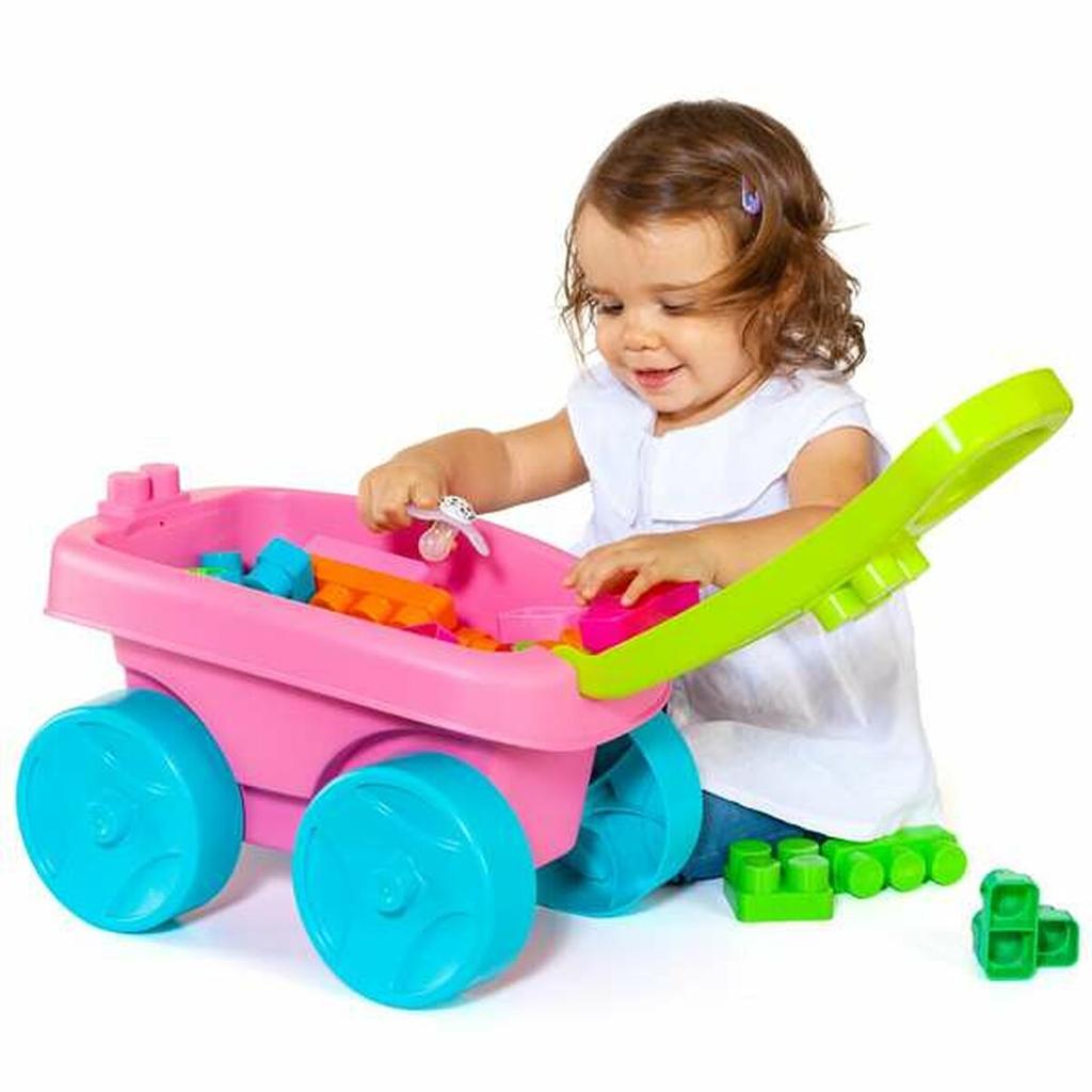 Building Blocks Moltó 20 Pieces Trolley Pink