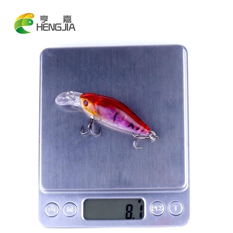 10PC HENGJIA 8g Minnow Crankbaits 3D Eyes Plastic Wobbler Fishing Tackle Equipment