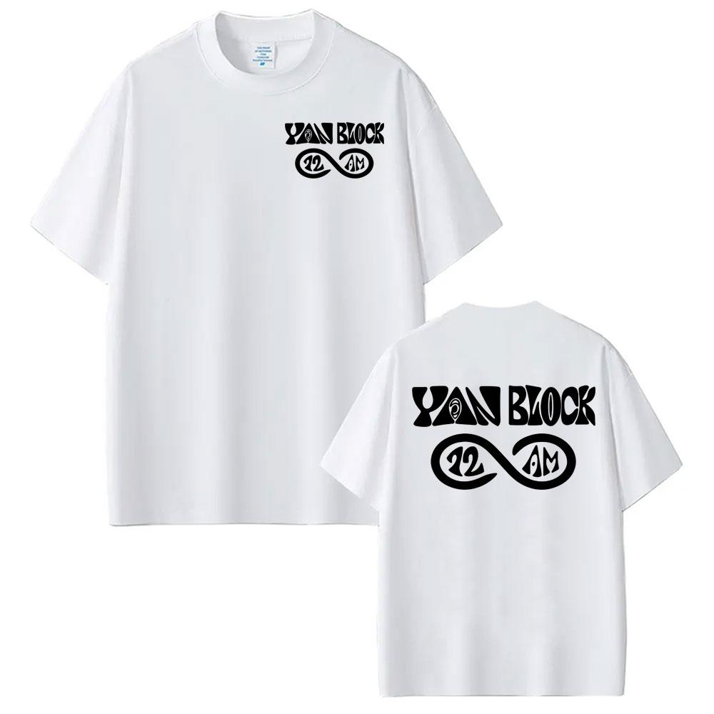 Rapper Yan Block Album Logo Graphic T Shirts Men Womens Summer Fashion Vintage Classic Oversized T Shirt Casual Cotton Tshirts