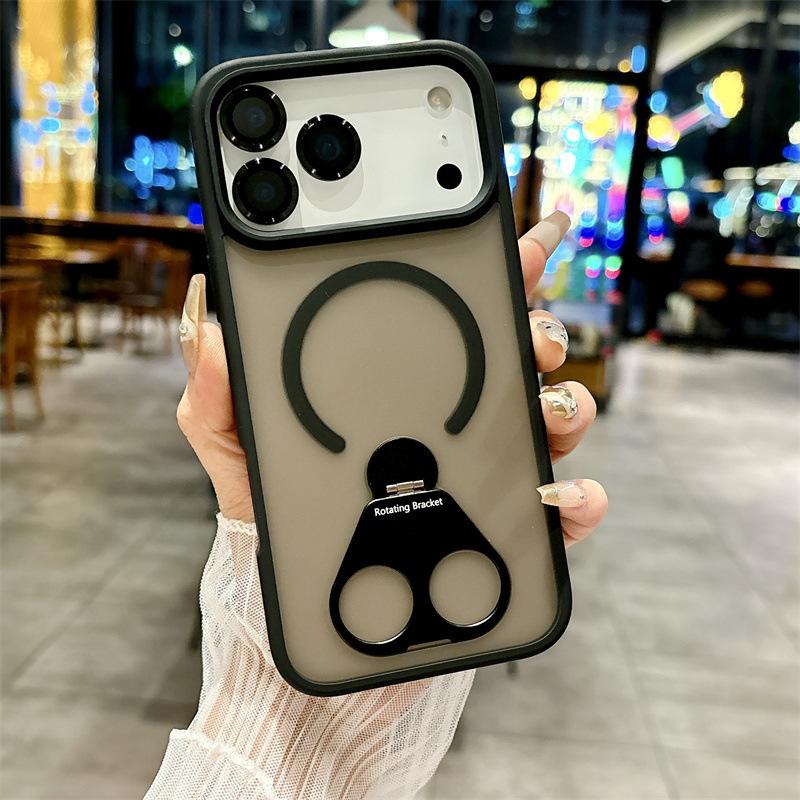 

Rotating Magnetic Bracket Suitable for IPhone17PROMAX Skin feeling Mobile Phone Case Apple 16 with Lens Film Protection Case iPhone 17