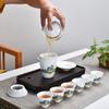 Jinge Dehua White Porcelain Gongfu Tea Set, Qianli Jiangshan Design