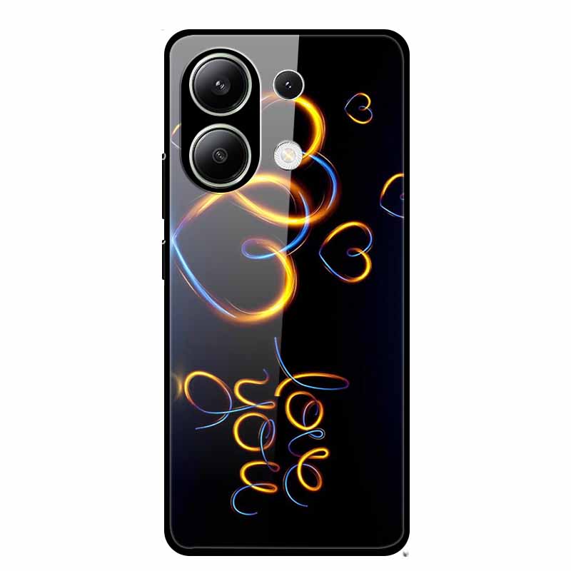 Glass Case For Xiaomi Redmi Note 13 Case Soft Bumper Tempered Glass Hard Back Cover For Redmi Note 13 Pro Phone Case Funda Coque