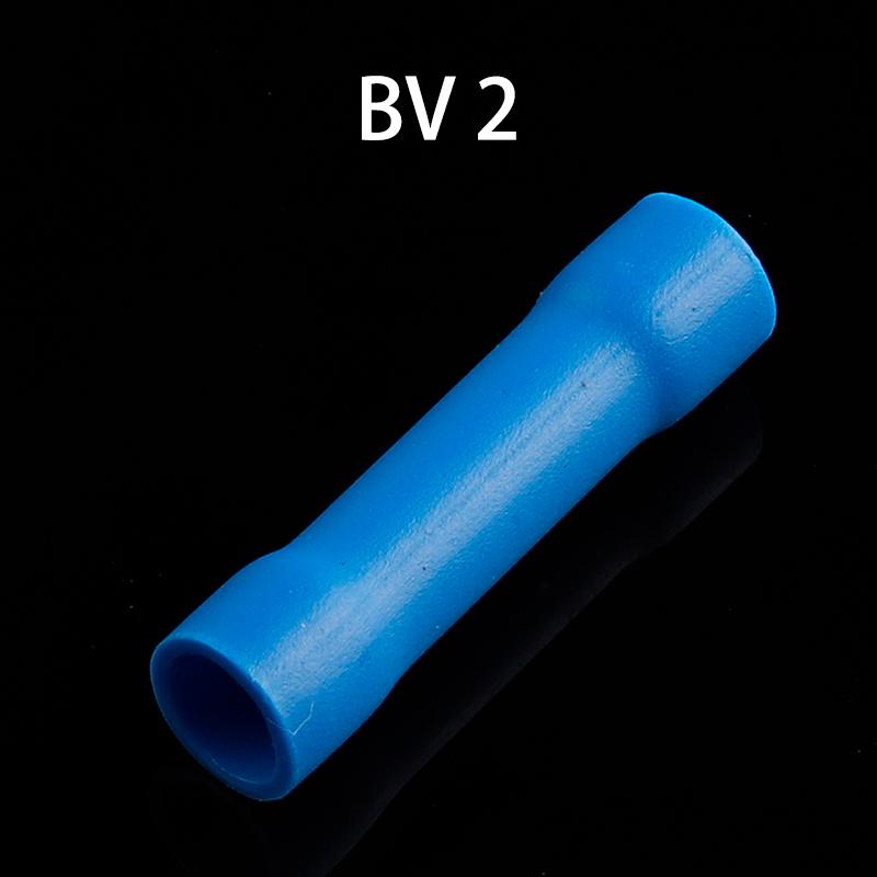 PVC Měděný vodič Izolované Přímé Drátové Spojky Hýžďové Spojky Elektrický Drát Kabel Krimpovací Svorky Sada BV1.25 Červená BV2 Modrá BV5.