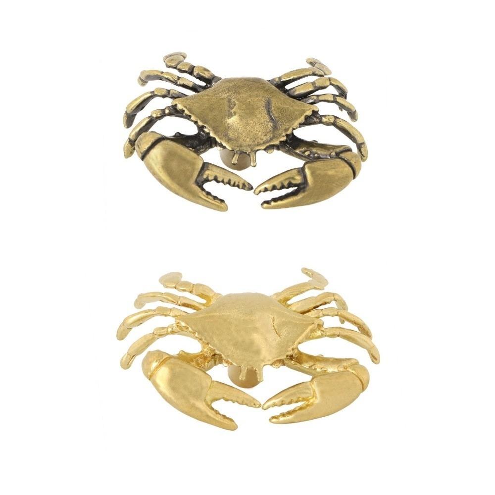 Hardware Crab Design Drawer Handles Luxury Closet Door Knobs Vintage Brass Cabinet Pulls  Window