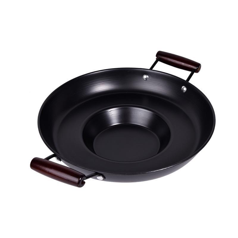 Guizhou Shabu-Grill Non-Stick Hot Pot with Flat Bottom and Concave-Convex Design for Tofu and Fried Potatoes.