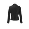 Moda mujer manga larga frente abierto cárdigan corto traje chaqueta abrigo Top