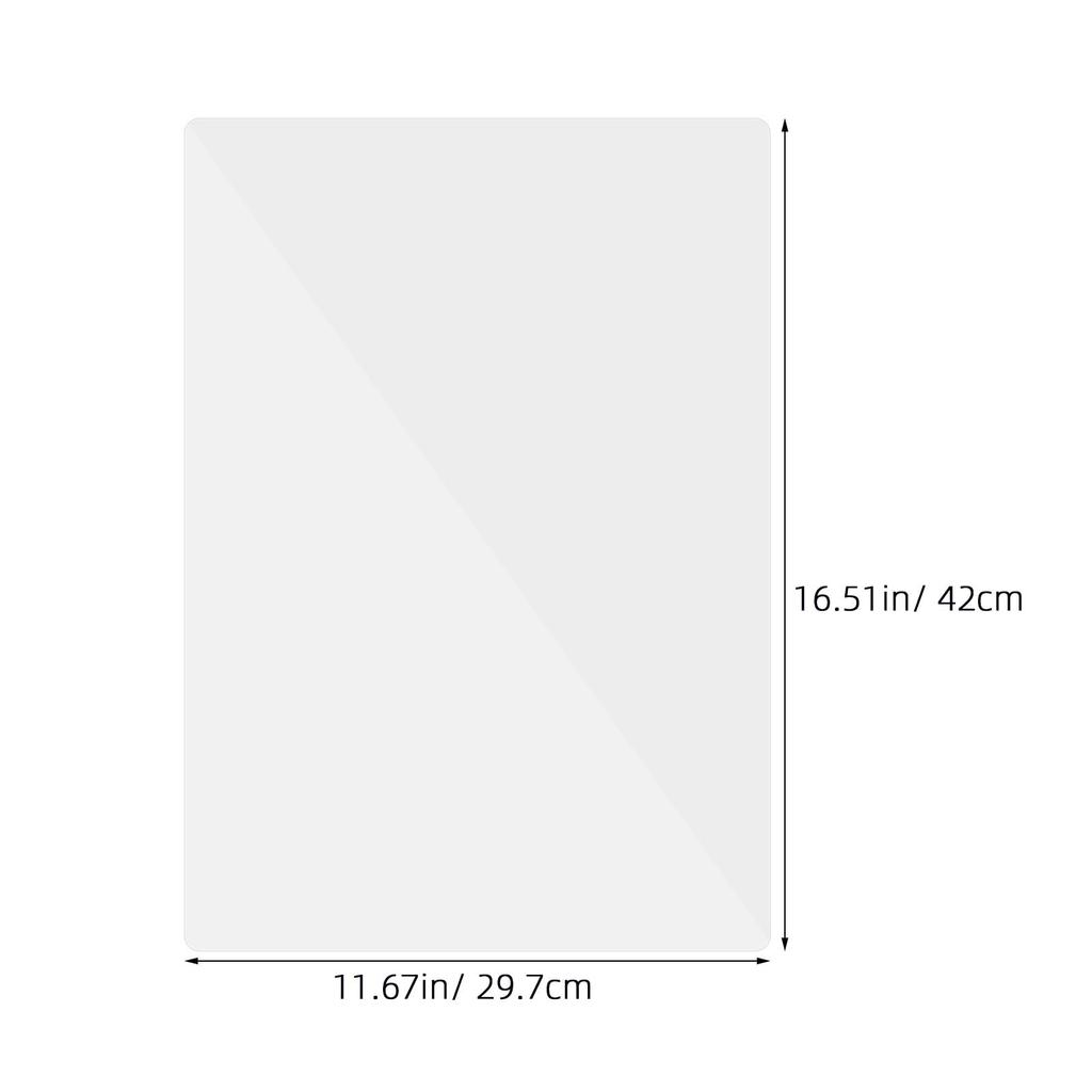 TEHAUX A3 Size Transparent Plastic Underlay 5 Easy to Write for Office 420mm x 297mm Sheet, Sheets, On, Non-Slip, Studying, Drawing, Drafting, Use,